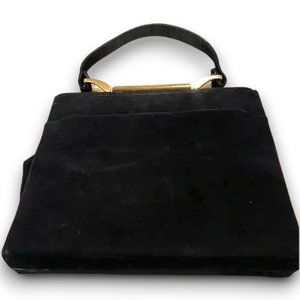 Crown Lewis Vintage Handbag Rigid Body Trapezoid shape Unique Clasp